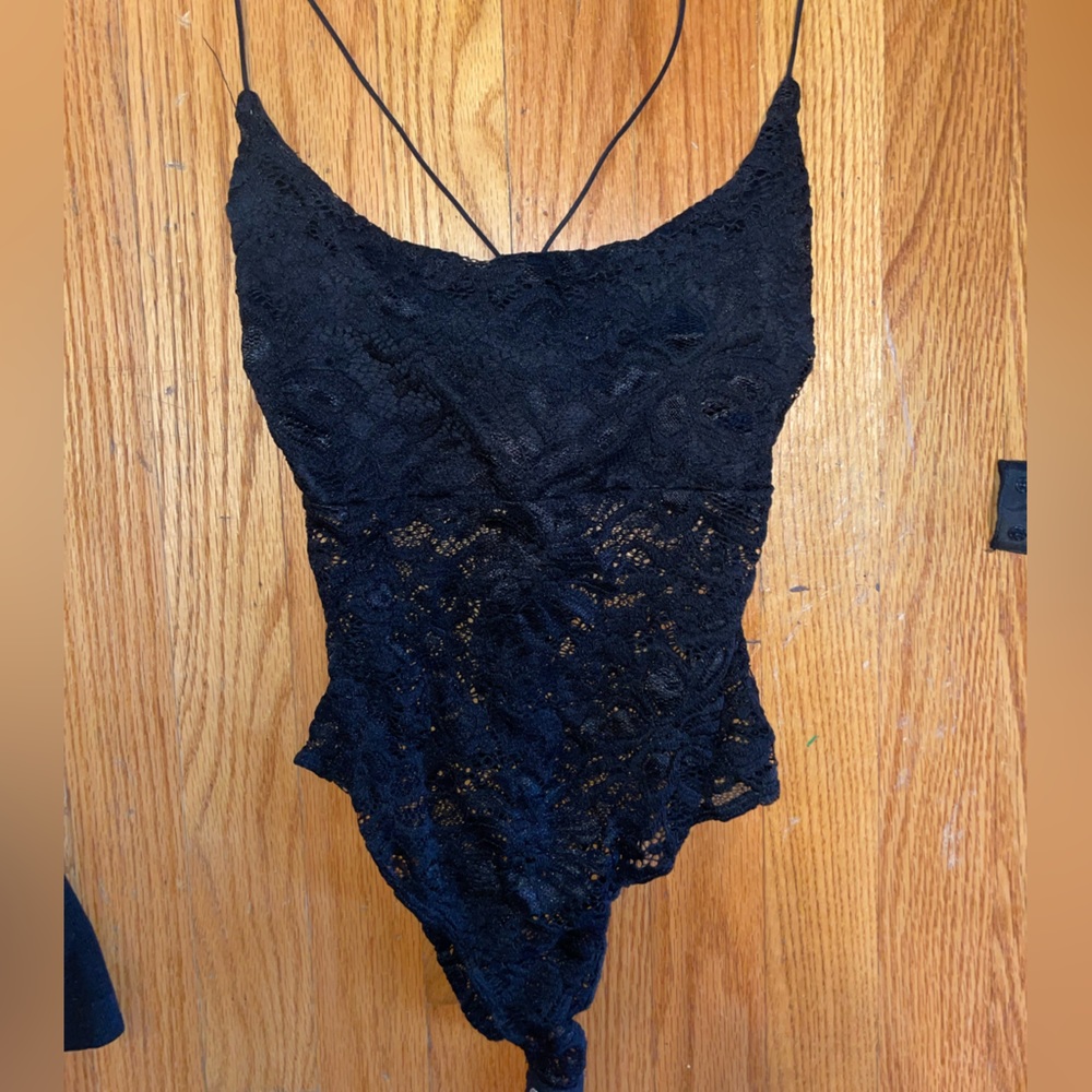 Black lace bodysuit